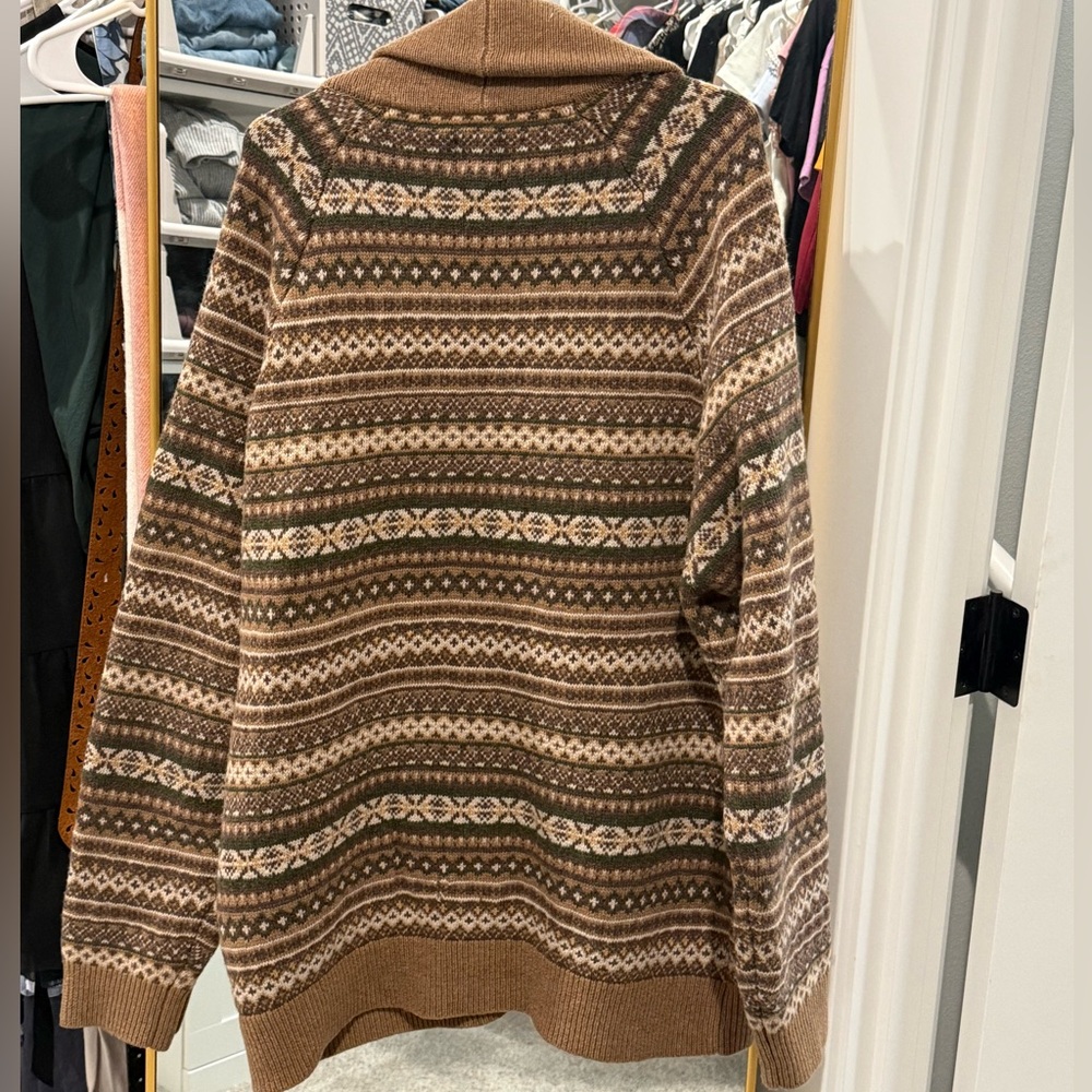 Flint and Tinder Men's Brown Patterned Cardigan - awesome sweater - Picture 2 of 4